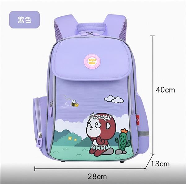 کوله برزنتی طرح میمون رنگ یاسی کد 13270