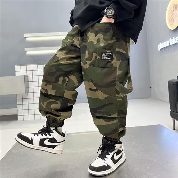 شلوار کتان گت دار فشن چریکی رنگ یشمی کد 20875