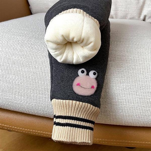 لگ داخل لاینردار ضخیم پایین گت طرح قورباغه رنگ طوسی تیره کد 21081