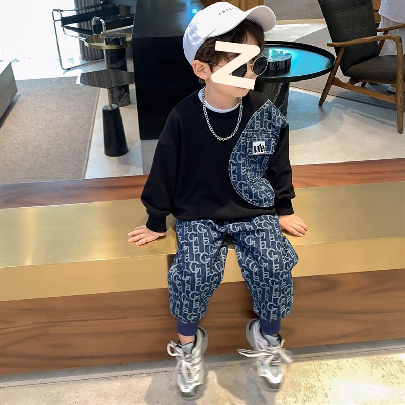 ست دورس مشکی طرح note با شلوار اسلش گت دار حروف انگلیسی ابی کد 21136