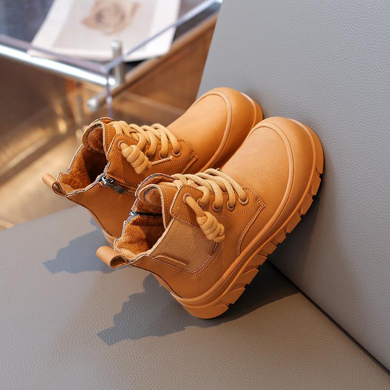 بوت ساقدار بندی ضداب بغل کش رنگ عسلی کد 21155