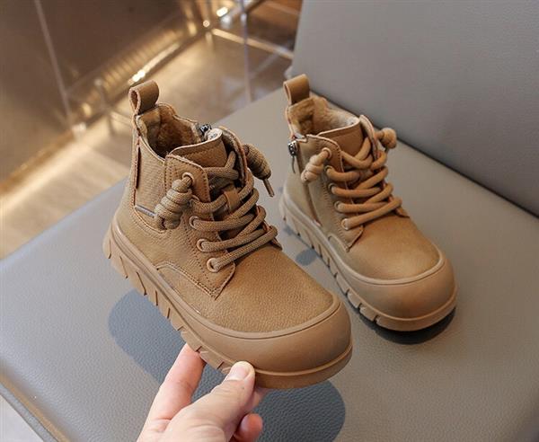 بوت ساقدار بندی ضداب بغل کش رنگ نسکافه ای  کد 21156