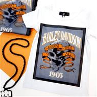تیشرت سفید harley davidson کد 2377